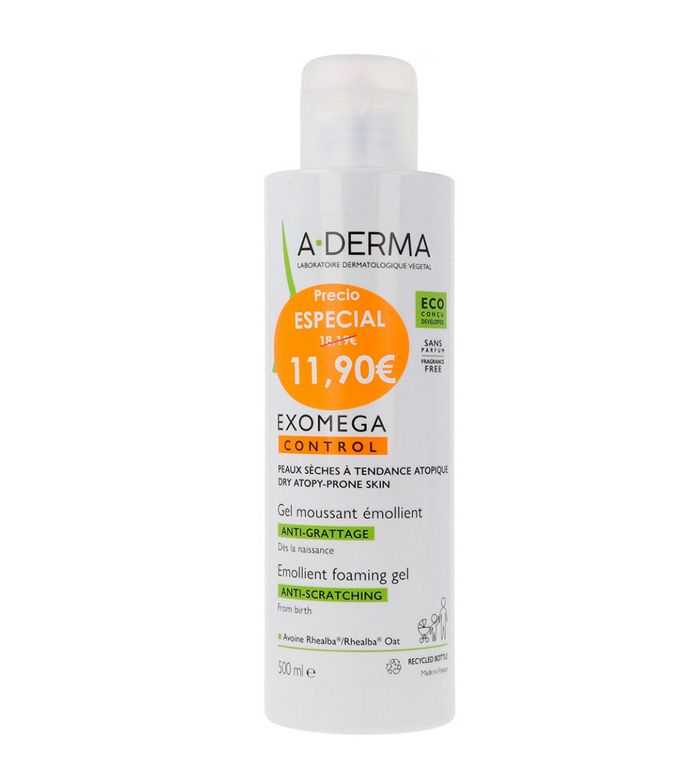 A-Derma Exomega Gel Emoliente 2 em 1 Corpo e Cabelo 500ml