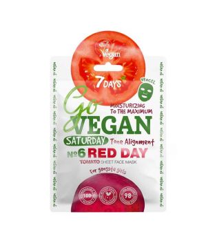 7DAYS - Máscara facial Go Vegan - Saturday Red Day
