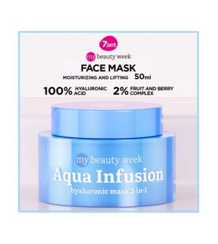 7DAYS - *My Beauty Week* - Máscara Facial Hidratante 2 em 1 Aqua Infusion