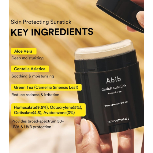 Abib - Protetor solar facial em bastão Quick Sunstick SPF50+ PA++++