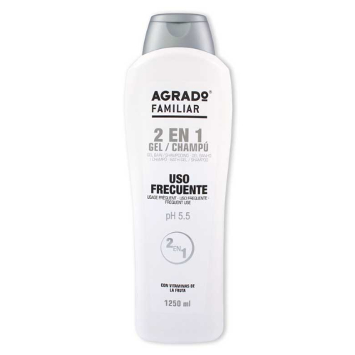 Agrado - Gel e shampoo uso familiar frequente - 1250ml