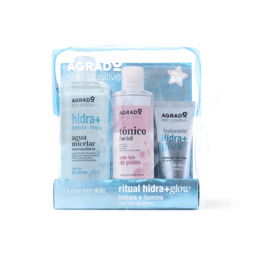 Agrado - Bolsa de Higiene Pessoal Hidra+Glow Ritual - todos os tipos de pele