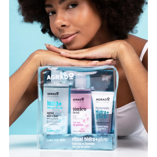 Agrado - Bolsa de Higiene Pessoal Hidra+Glow Ritual - todos os tipos de pele