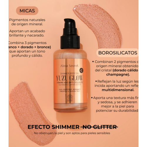 Alma Secret - Óleo corporal reafirmante e anticelulite com Shimmer Yuzu Glow