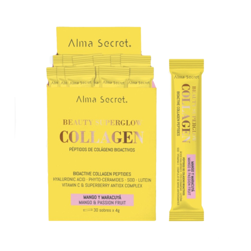 Alma Secret - *Beauty Super Glow Collagen* - Suplemento alimentar - Manga e maracujá