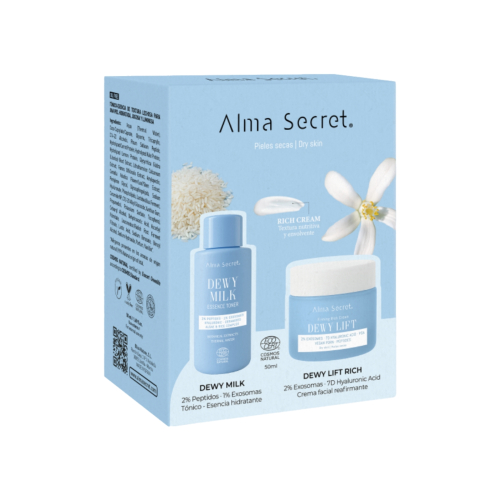 Alma Secret - Mini Kit Dewy Milk & Dewy Lift Rich Cream - Pele normal a seca