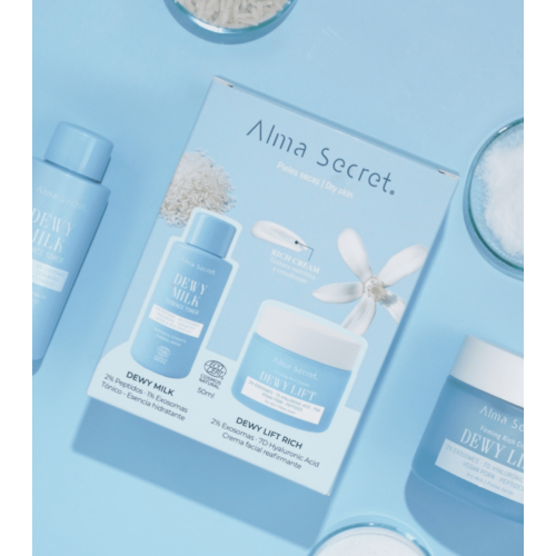 Alma Secret - Mini Kit Dewy Milk & Dewy Lift Rich Cream - Pele normal a seca