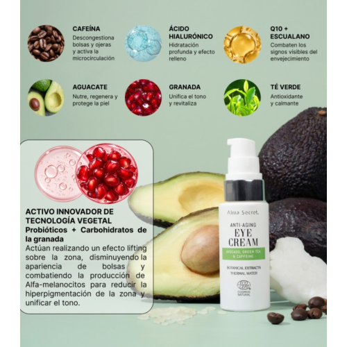 Alma Secret - Contorno de olhos multi-reparador e antienvelhecimento com abacate - 20ml