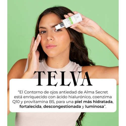 Alma Secret - Contorno de olhos multirreparador e antienvelhecimento com abacate, chá verde e cafeína