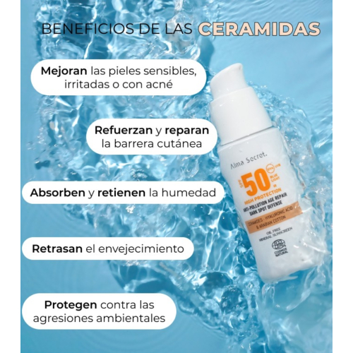 Alma Secret - Protetor solar facial FPS50 com cor - Golden