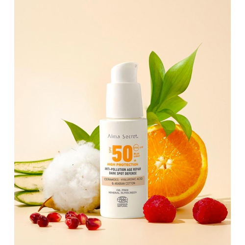 Alma Secret - Protetor solar facial FPS50 com cor - Areia