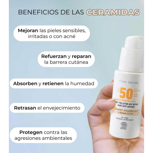 Alma Secret - Protetor solar facial FPS50 com cor - Areia