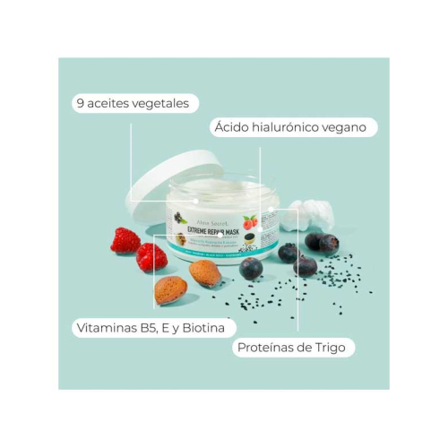Alma Secret - Conjunto de oferta de champô sólido Shikakai  + máscara Extreme Repair