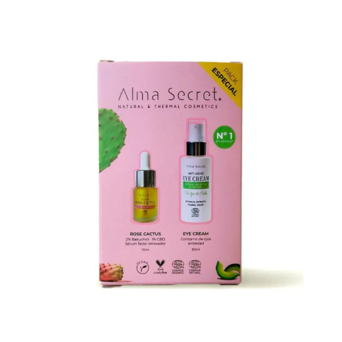 Alma Secret - Conjunto presente contorno de olhos + sérum facial Rose Cactus