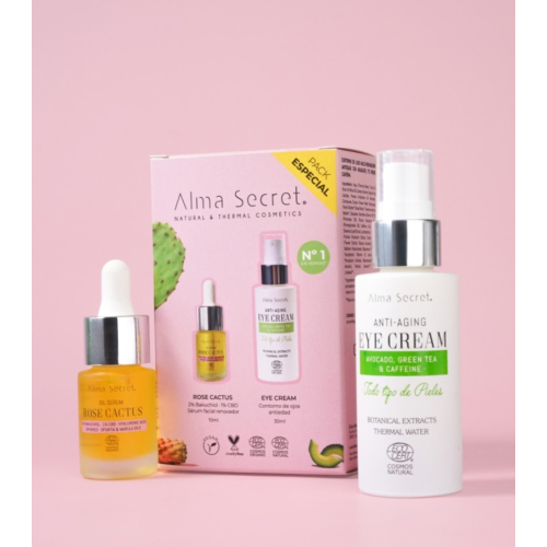 Alma Secret - Conjunto presente contorno de olhos + sérum facial Rose Cactus