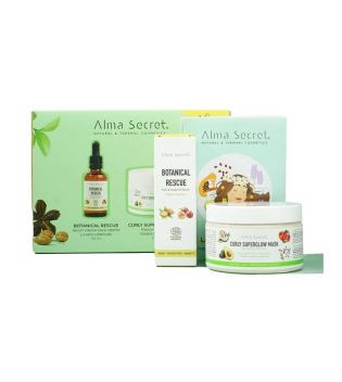 Alma Secret - Gift set serum para cabelo Botanical Rescue + máscara Curly Superglow