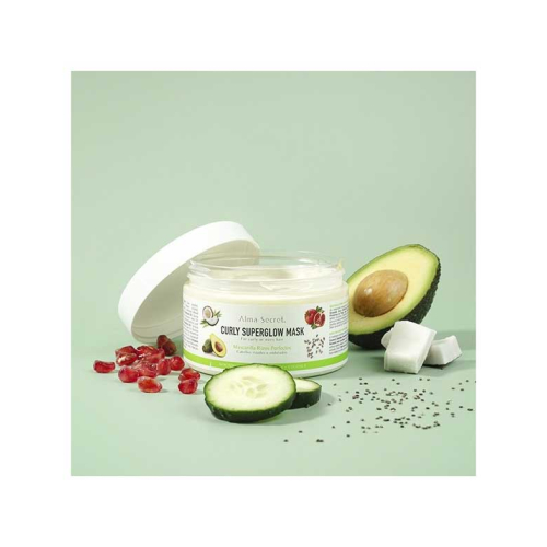 Alma Secret - Gift set serum para cabelo Botanical Rescue + máscara Curly Superglow