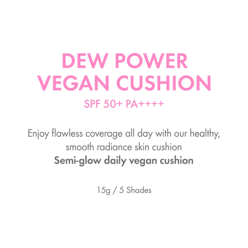 Amuse - Base Cushion Dew Power Vegan SPF50 PA++++ - 1.5: Natural