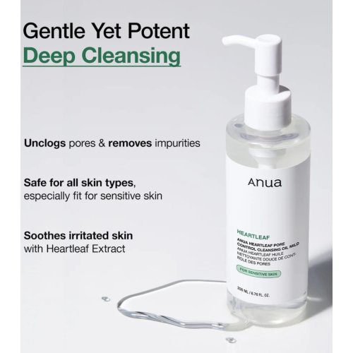 Anua  - Heartleaf Pore Control  óleo de limpeza suave