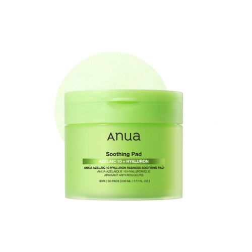 Anua - Discos Azelaic 10 Hyaluron Redness Soothing formato de discos