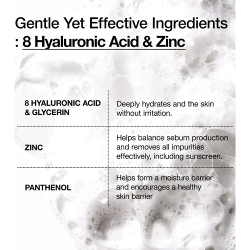 Anua - Limpador Facial Espumante com Ácido Hialurônico 8 Hyaluronic Acid Hydrating Gentle