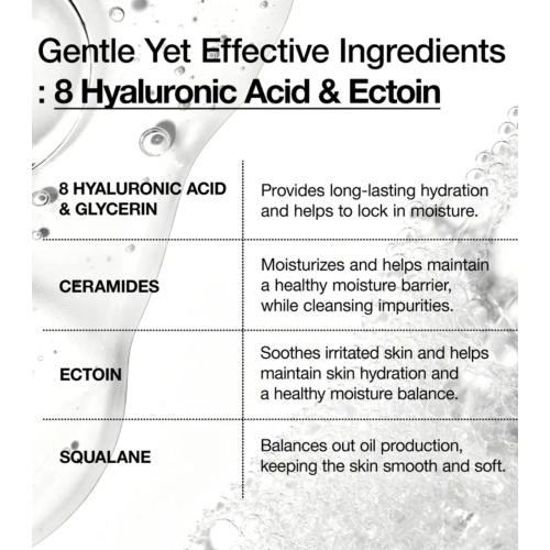 Anua - Espuma de Limpeza Facial com Ácido Hialurônico 8 Moisturizing Gentle