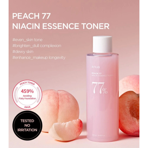 Anua - Loção facial hidratante com 77% extrato de pêssego e niacinamida
