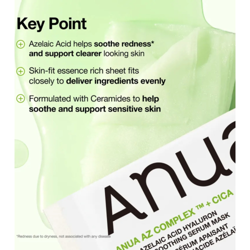 Anua - Máscara facial anti-imperfeições AZ Complex + CICA