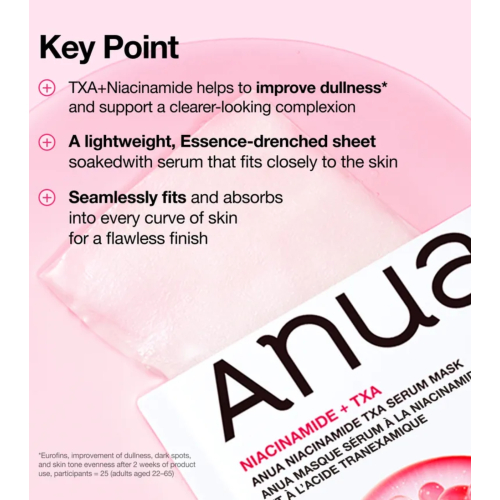 Anua - Máscara facial anti-manchas Niacinamide TXA