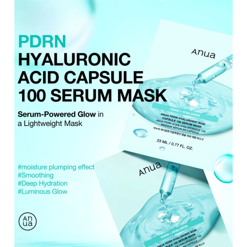 Anua - Máscara de sérum regeneradora PDRN Hyaluronic Acid Capsule 100