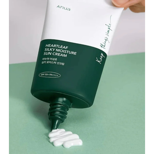 Anua - Protetor solar facial Heartleaf Silky Moisture SPF50+ PA++++