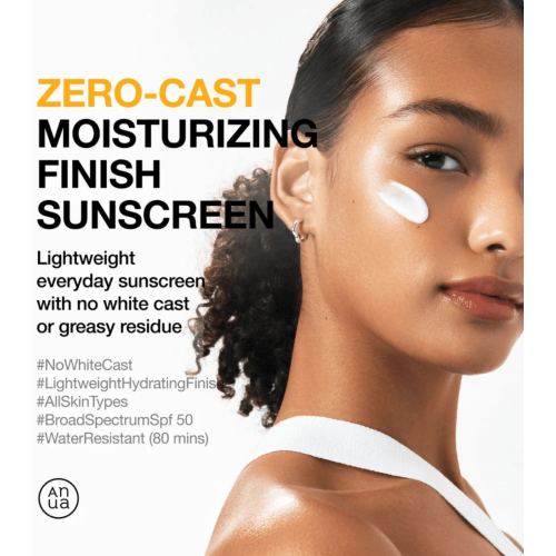Anua - Protetor solar facial Zero-cast SPF50+ PA++++