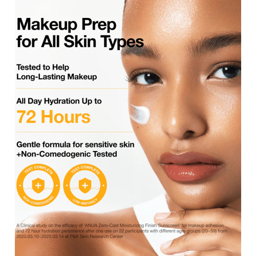 Anua - Protetor solar facial Zero-cast SPF50+ PA++++