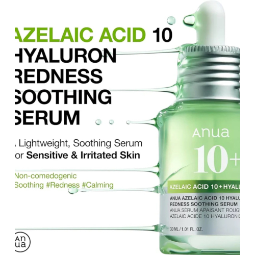 Anua - Sérum antiacne com 10+ ácido azelaico e ácido hialurônico