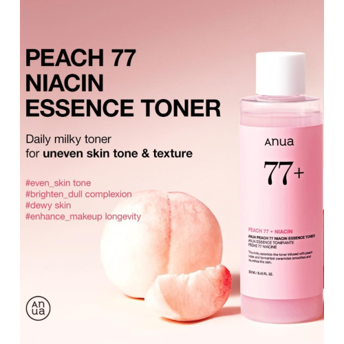 Anua - Tônico Facial Iluminador Peach 77 Niacin Essence