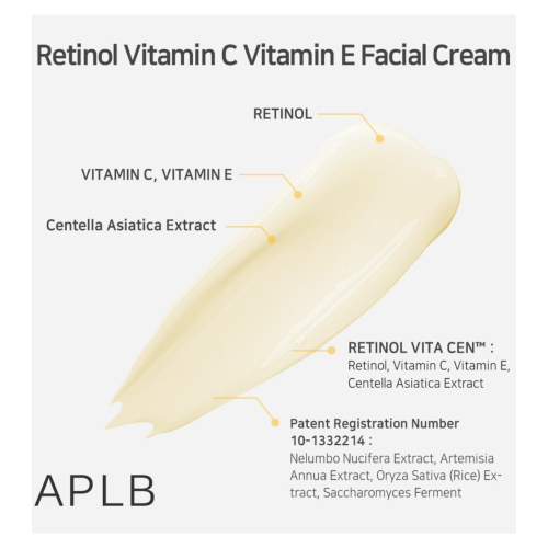 APLB - Creme facial para pele madura Retinol Vitamin C Vitamin E