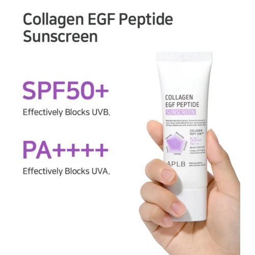 APLB - Protetor solar facial Collagen Egf Peptide SPF50+ PA++++