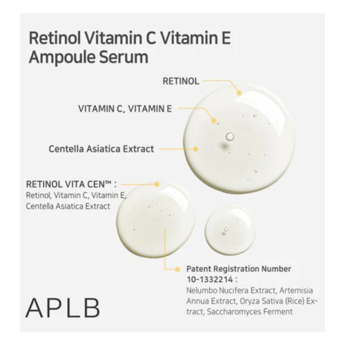 APLB - Sérum Facial Iluminador Retinol Vitamin C Vitamin E