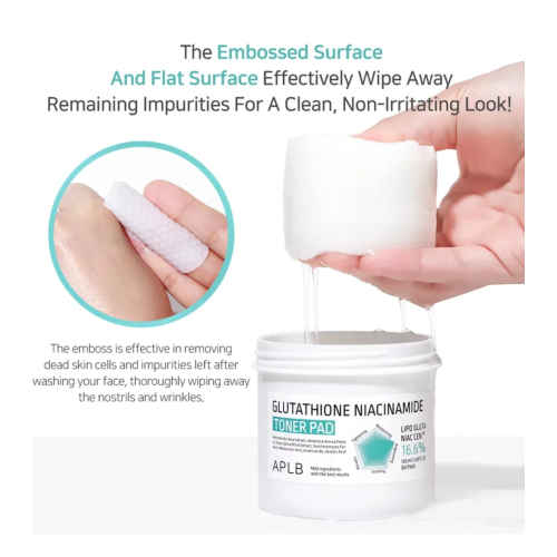 APLB - Discos Tônicos Faciais Hidratantes Glutathione Niacinamide - 60pads