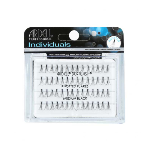 Ardell - cílios postiços individuais Duralash - Knotted Flares: Medium Black