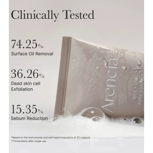 Arencia - Limpiador facial Rice + LHA Pore Control Rice Cake