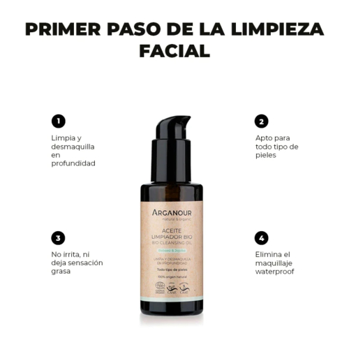 Arganour - Bio óleo desmaquilhante