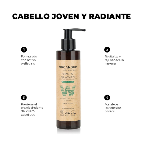 Arganour - Champô rejuvenescedor Weallaging - Cabelo normal