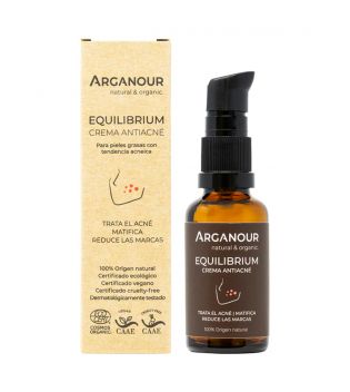 Arganour - Creme antiacne redutor de marcas  Equilibrium - Pele oleosa e com tendência acneica