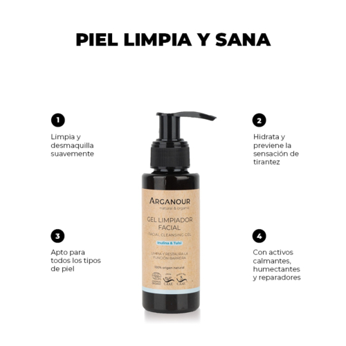 Arganour - Gel de limpeza facial - Todos os tipos de pele