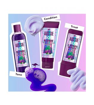 Aussie - Conjunto SOS Blonde Shampoo, Máscara e Condicionador - Cabelos Loiros, com Mechas ou Descoloridos