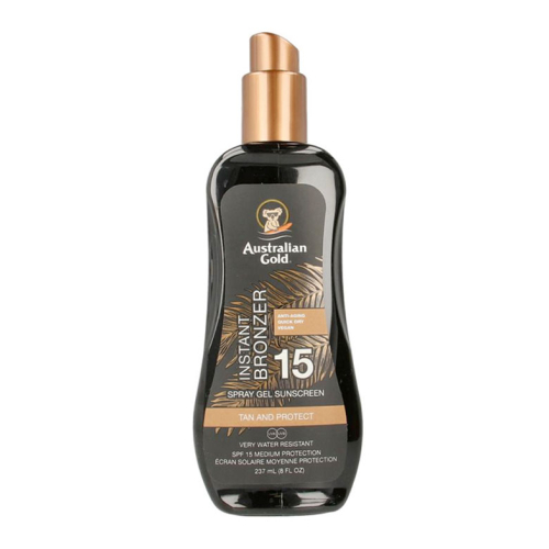 Australian Gold - Spray protetor solar gel com instant Bronzer - SPF 15