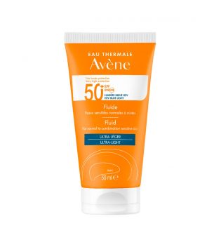 Avène - Fluido protetor solar ultraleve sem perfume SPF50+ - Pele sensível normal e mista