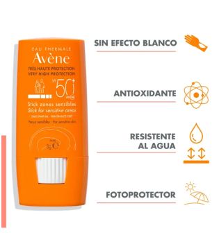 Avène - Protetor solar facial em stick SPF50+ para áreas sensíveis