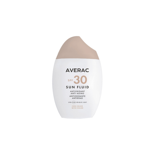 Averac Cosmetics - Protetor solar facial antienvelhecimento com cor - FPS 30